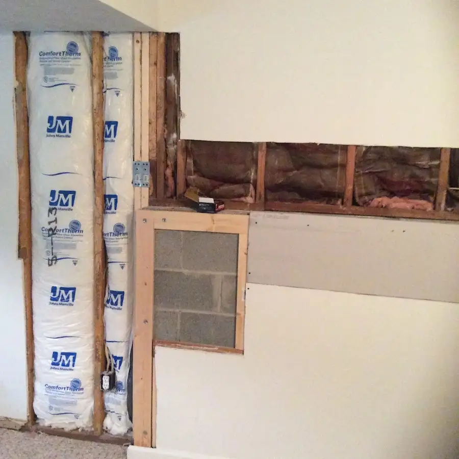 Wall insulation replacement during Contents Cleaning & Restoration in Sugar Grove